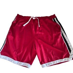 Athletic Works Red Mesh Basketball Shorts XG 40/42 Polyester & Drawstring
